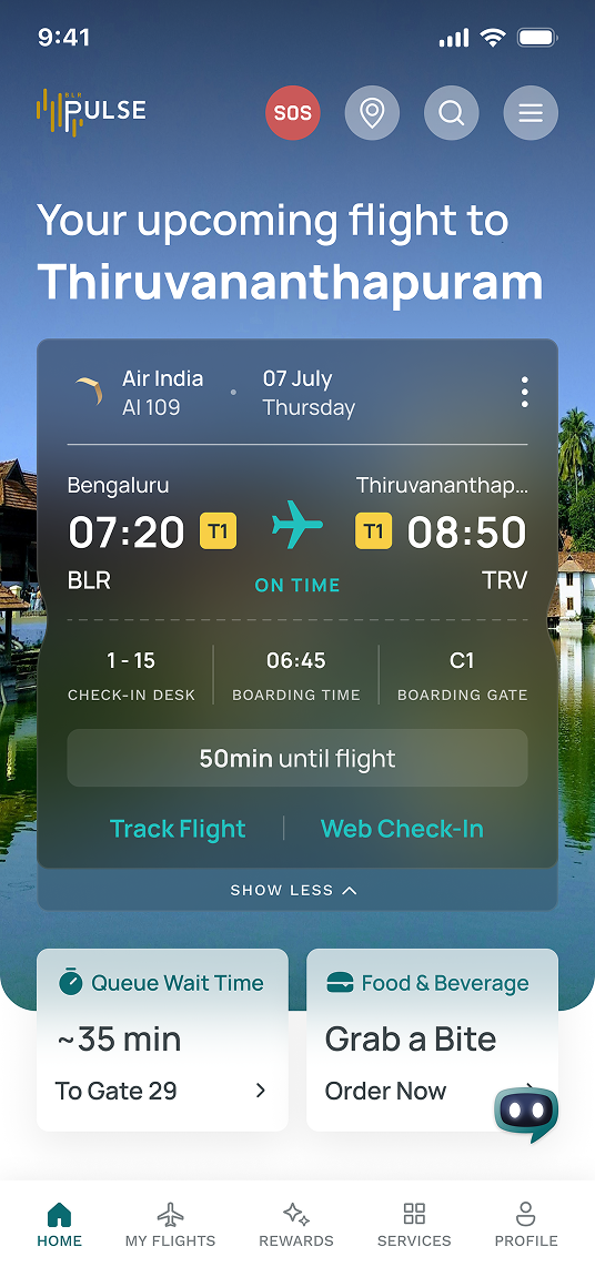 Reaching the airport