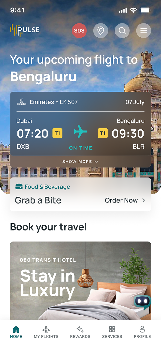 For a connecting flight
