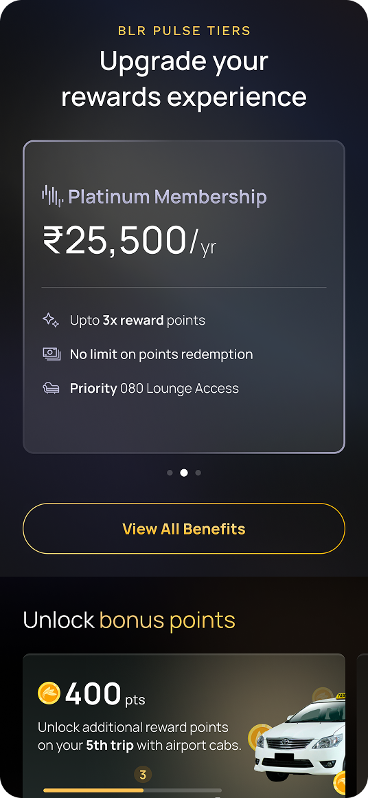 BLR Pulse rewards screen