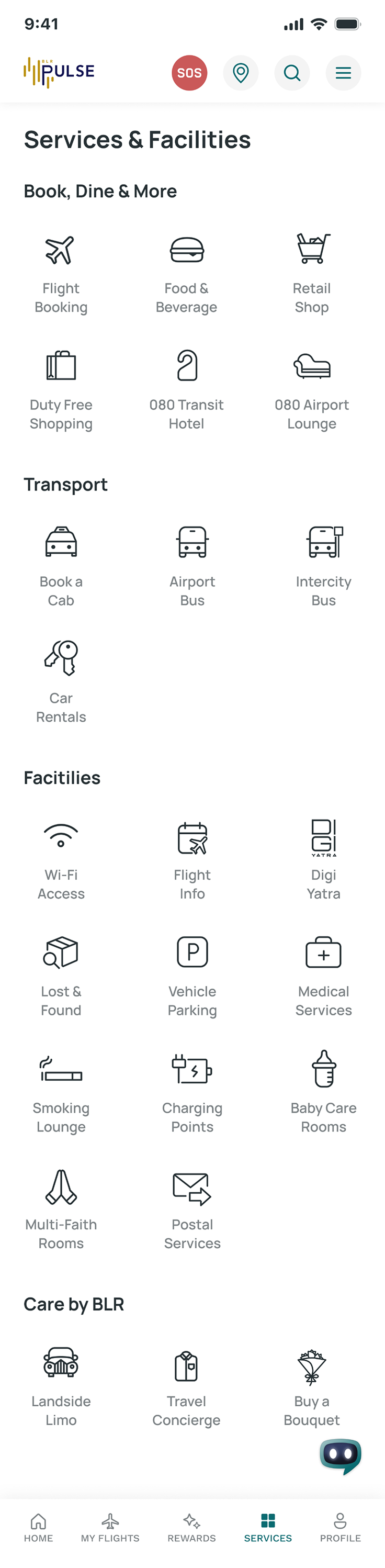 BLR Pulse terminal directory screen