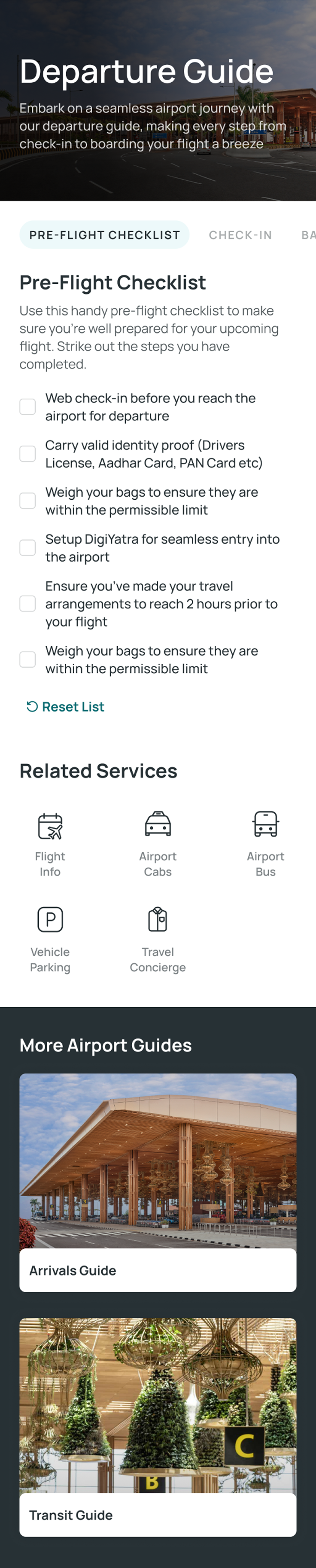 BLR Pulse airport guide screen